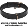 image:imageLeather Dog Collar Padded Soft Interiors Premium Vintage Look HandcraftedBlack