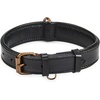 image:imageLeather Dog Collar Padded Soft Interiors Premium Vintage Look HandcraftedBlack
