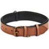 image:imageLeather Dog Collar Padded Soft Interiors Premium Vintage Look HandcraftedCognac