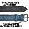 image:imageLeather Dog Collar Padded Soft Interiors Premium Vintage Look HandcraftedOcean Blue