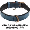 image:imageLeather Dog Collar Padded Soft Interiors Premium Vintage Look HandcraftedOcean Blue