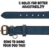 image:imageLeather Dog Collar Padded Soft Interiors Premium Vintage Look HandcraftedOcean Blue