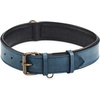 image:imageLeather Dog Collar Padded Soft Interiors Premium Vintage Look HandcraftedOcean Blue