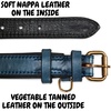 image:imageLeather Dog Collar Padded Soft Interiors Premium Vintage Look HandcraftedOcean Blue