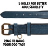 image:imageLeather Dog Collar Padded Soft Interiors Premium Vintage Look HandcraftedOcean Blue