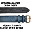 image:imageLeather Dog Collar Padded Soft Interiors Premium Vintage Look HandcraftedOcean Blue