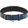 image:imageLeather Dog Collar Padded Soft Interiors Premium Vintage Look HandcraftedOcean Blue