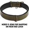 image:imageLeather Dog Collar Padded Soft Interiors Premium Vintage Look HandcraftedOlive