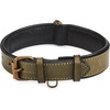 image:imageLeather Dog Collar Padded Soft Interiors Premium Vintage Look HandcraftedOlive