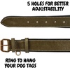 image:imageLeather Dog Collar Padded Soft Interiors Premium Vintage Look HandcraftedOlive