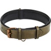 image:imageLeather Dog Collar Padded Soft Interiors Premium Vintage Look HandcraftedOlive