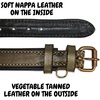 image:imageLeather Dog Collar Padded Soft Interiors Premium Vintage Look HandcraftedOlive