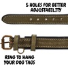 image:imageLeather Dog Collar Padded Soft Interiors Premium Vintage Look HandcraftedOlive
