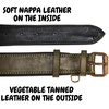 image:imageLeather Dog Collar Padded Soft Interiors Premium Vintage Look HandcraftedOlive