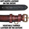 image:imageLeather Dog Collar Padded Soft Interiors Premium Vintage Look HandcraftedOxblood