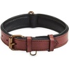image:imageLeather Dog Collar Padded Soft Interiors Premium Vintage Look HandcraftedOxblood