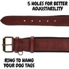 image:imageLeather Dog Collar Padded Soft Interiors Premium Vintage Look HandcraftedOxblood