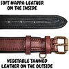 image:imageLeather Dog Collar Padded Soft Interiors Premium Vintage Look HandcraftedOxblood