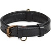 image:imageLeather Dog Collar Padded Soft Interiors Premium Vintage Look HandcraftedBlack