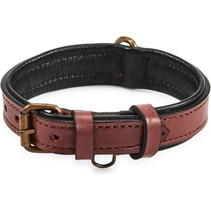 image:imageLeather Dog Collar Padded Soft Interiors Premium Vintage Look HandcraftedOxblood